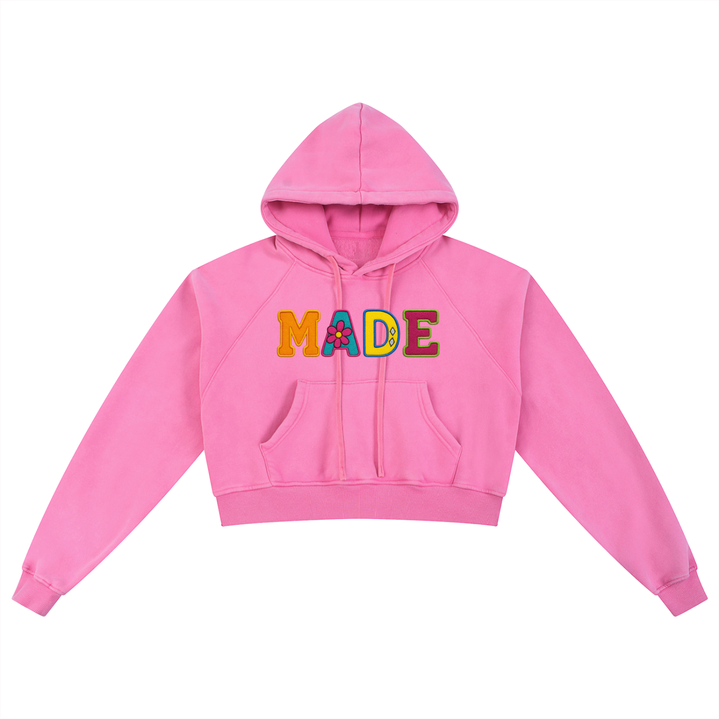 New Marcbrad Snow Washed Cropped Hoodie Women