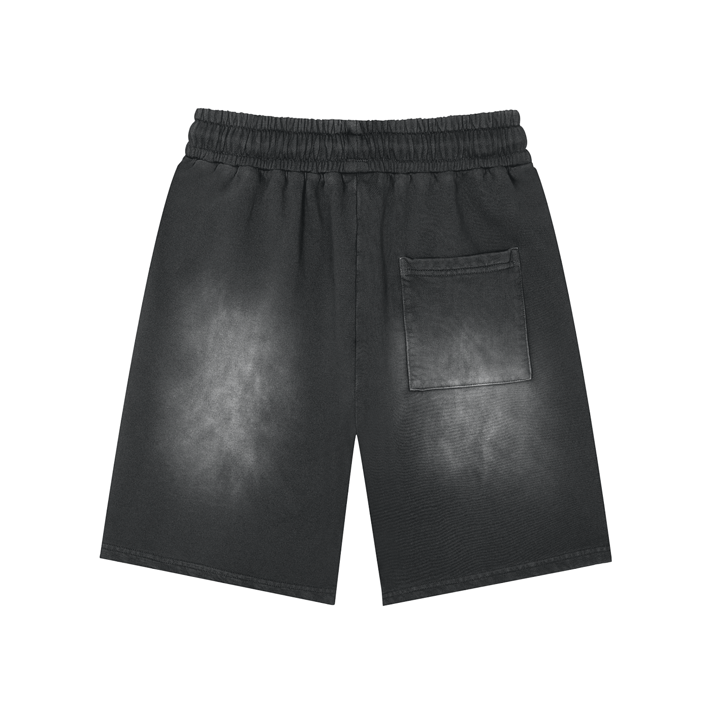 M.A.D.E- Rectangle Patch Monkey Washed Shorts