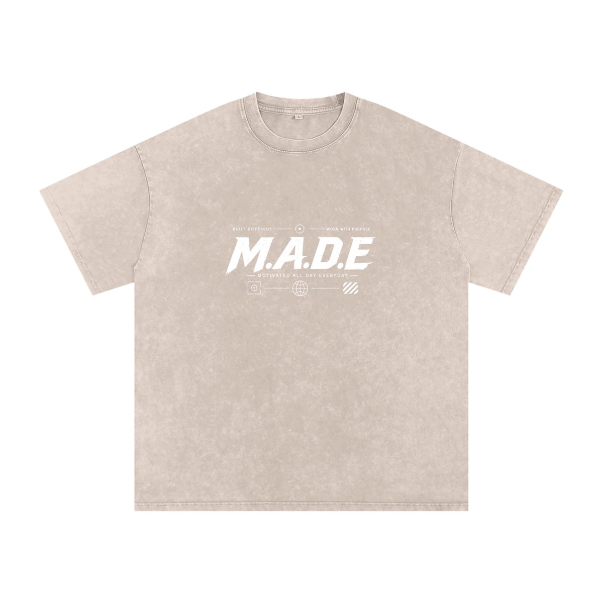 MarcBrad - Snow Washed Oversized Cotton T-Shirt