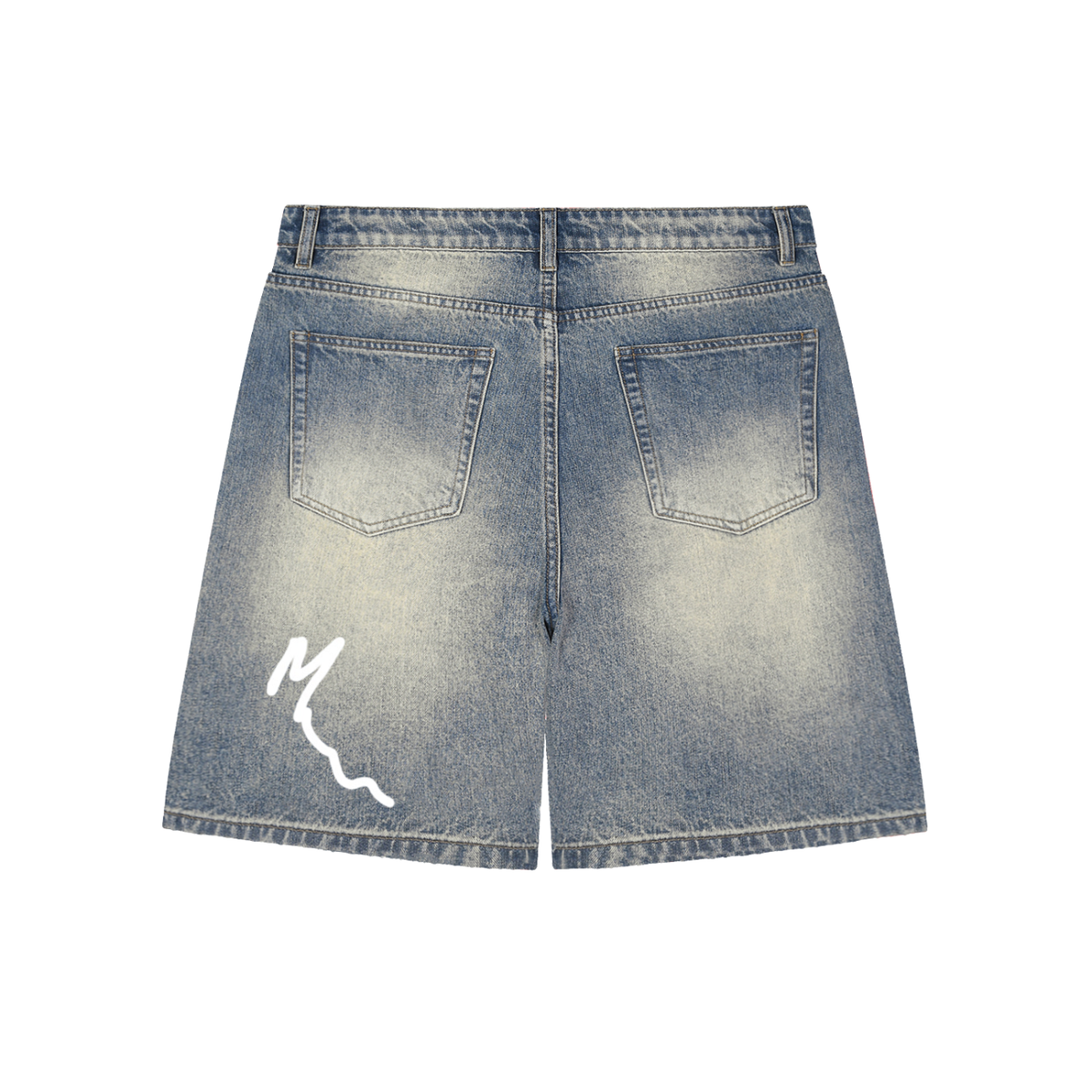MarcBrad - Faded Distressed Baggy Denim Shorts