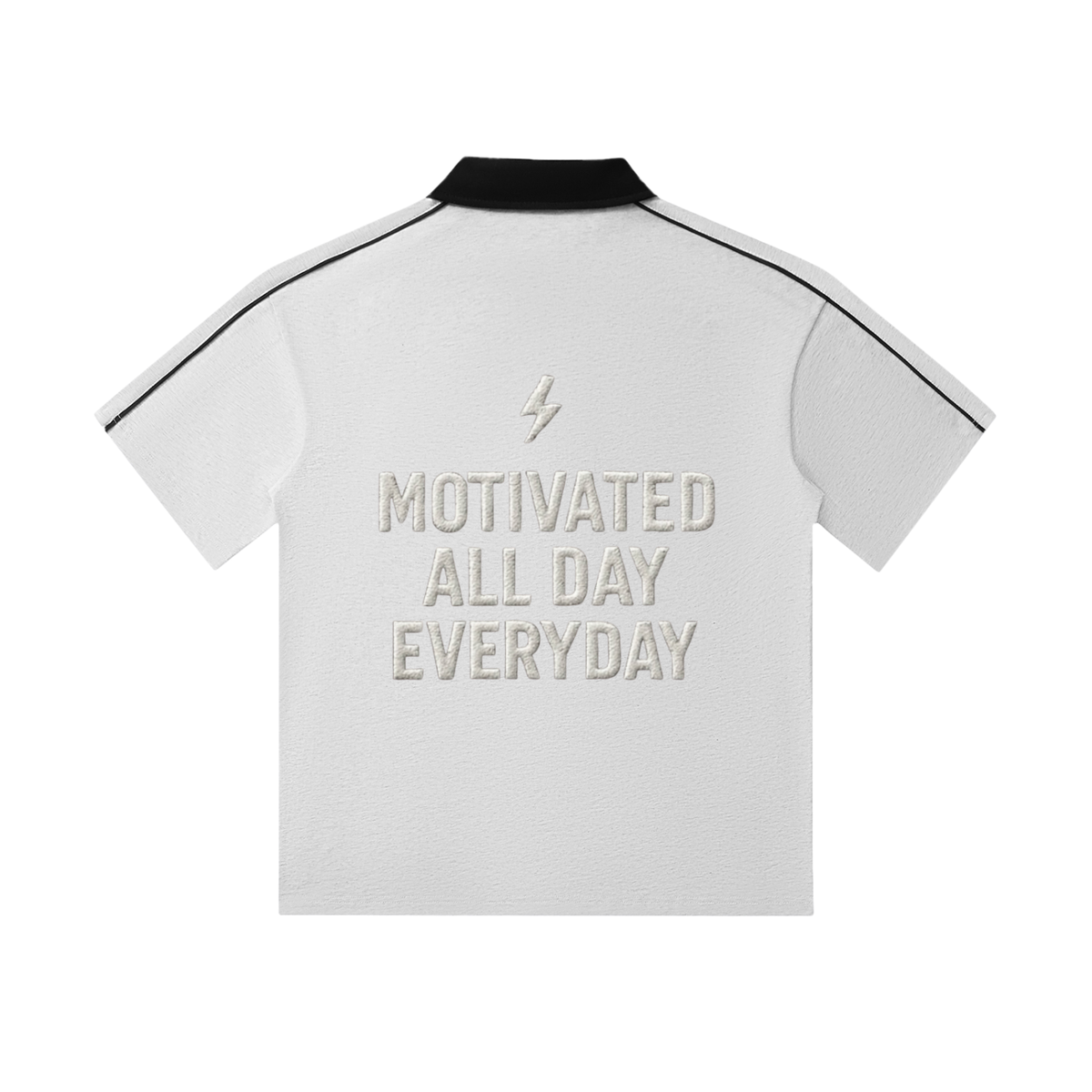 MarcBrad - Contrast Collar Short-Sleeve Polo Shirt
