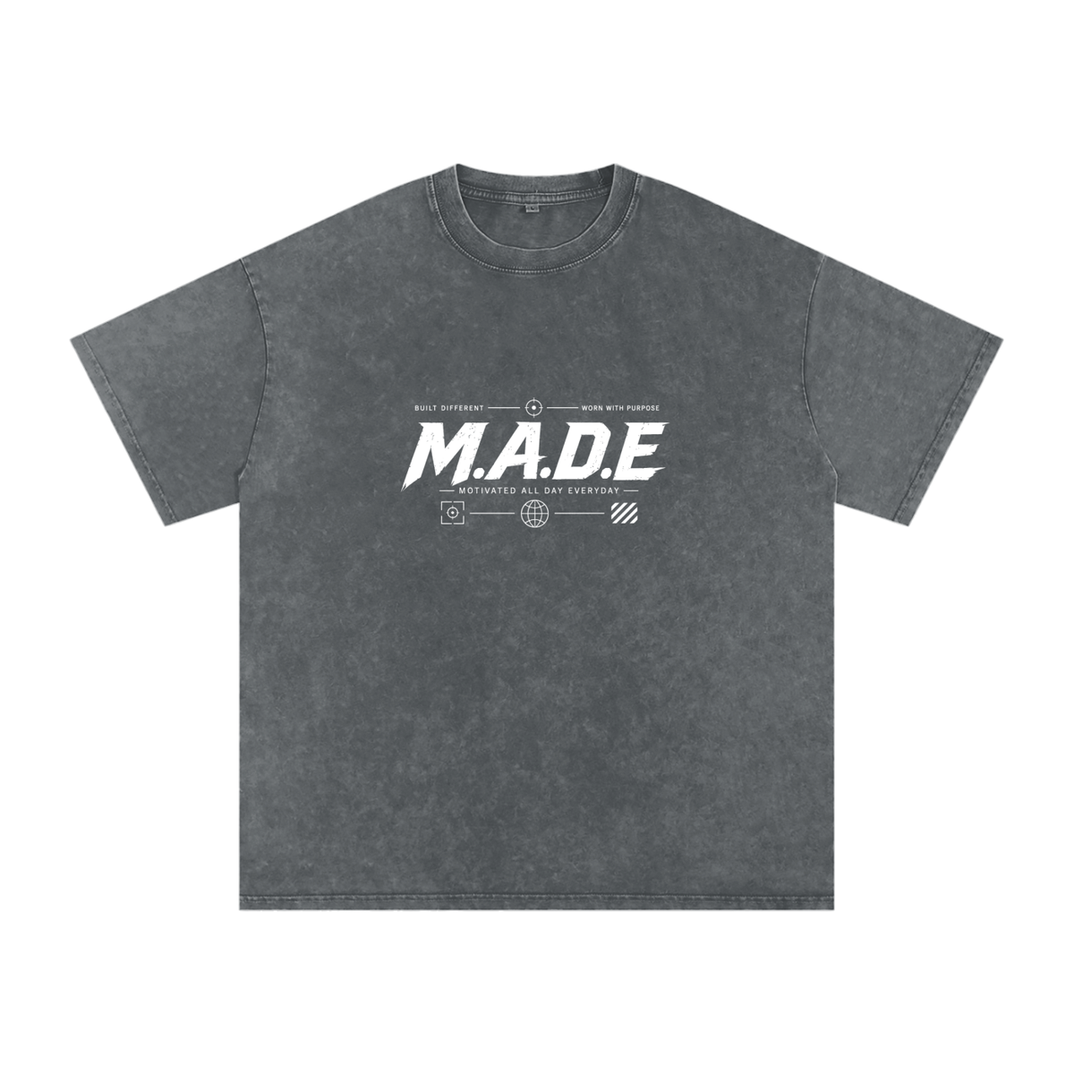 MarcBrad - Snow Washed Oversized Cotton T-Shirt